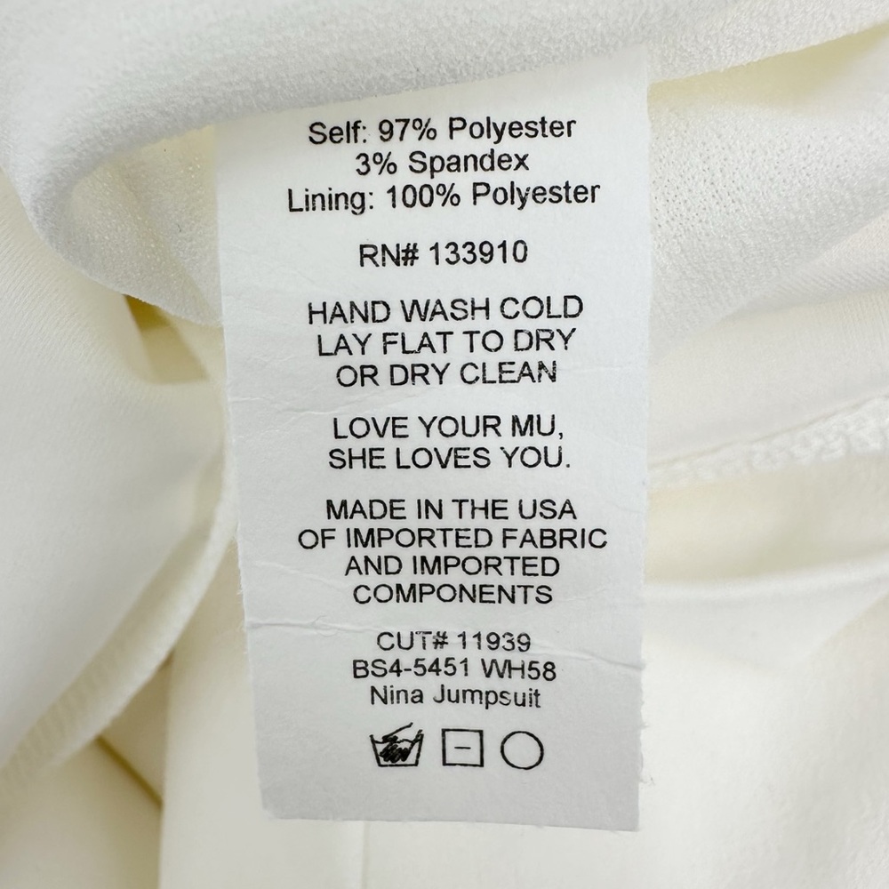 Show Me Your Mumu White Nina Jumpsuit Bridal Reception Rehearsal Extra Small - Picture 9 of 16